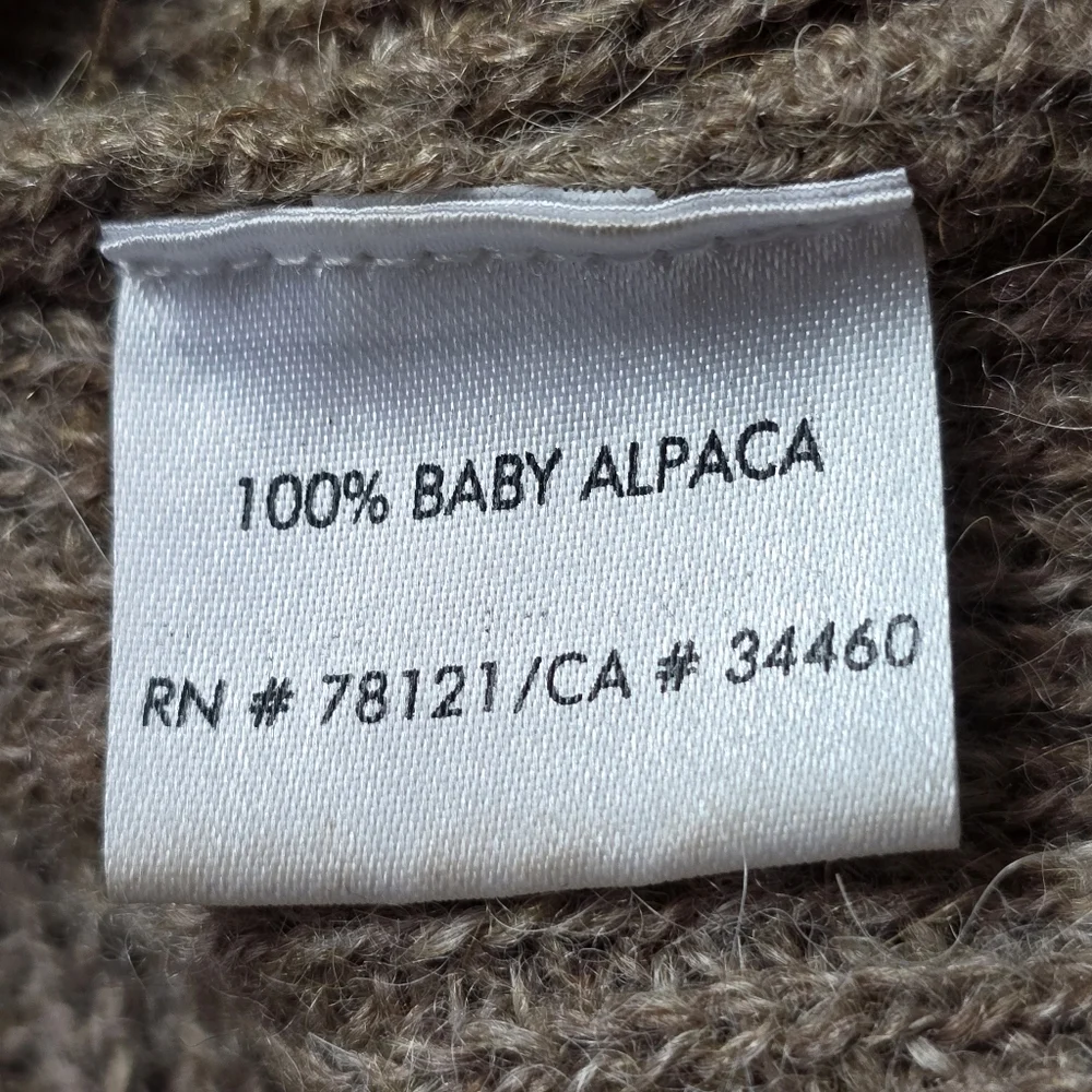 Eileen Fisher 100% Baby Alpaca Button Front Cardigan Size XL - Picture 11 of 12